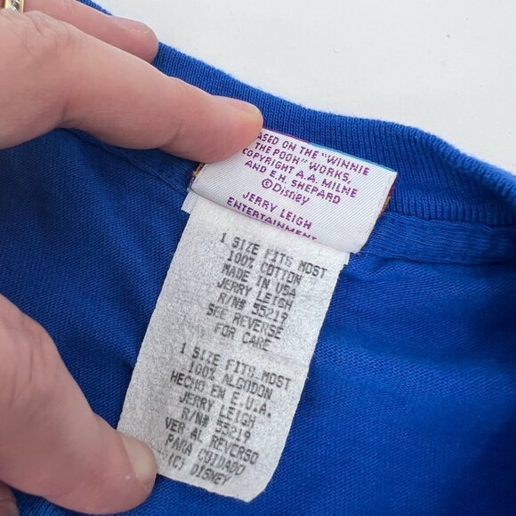Vintage 80s 90s Winnie The Pooh Eeyore Tigger Piglet Blue‎ T-shirt Single Stitch - Picture 4 of 8